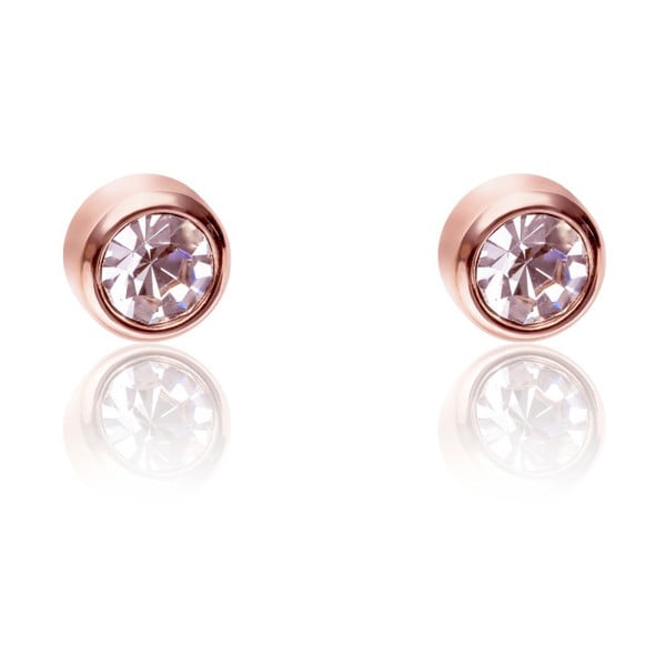 Női arany színű fülbevaló, rozsdamentes acélból, kristályokkal - Emily Westwood