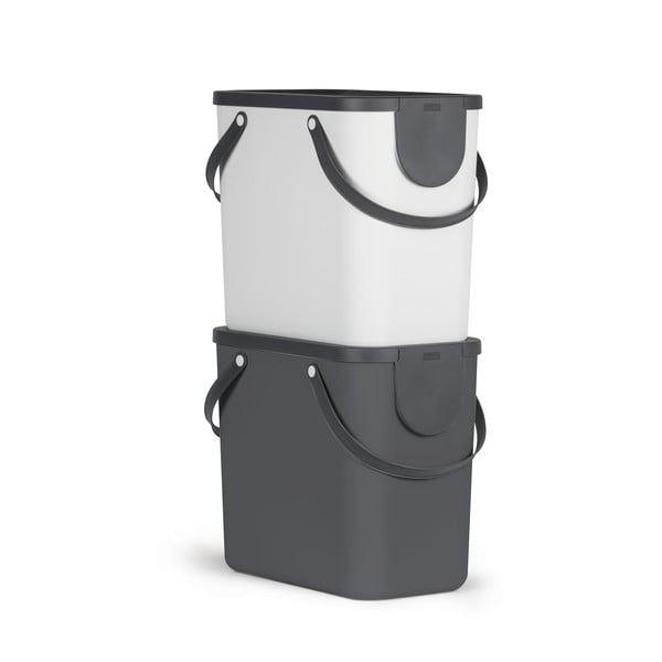 Szelektív szemetes újrahasznosított műanyagból 25 l Albula - Rotho-image-4