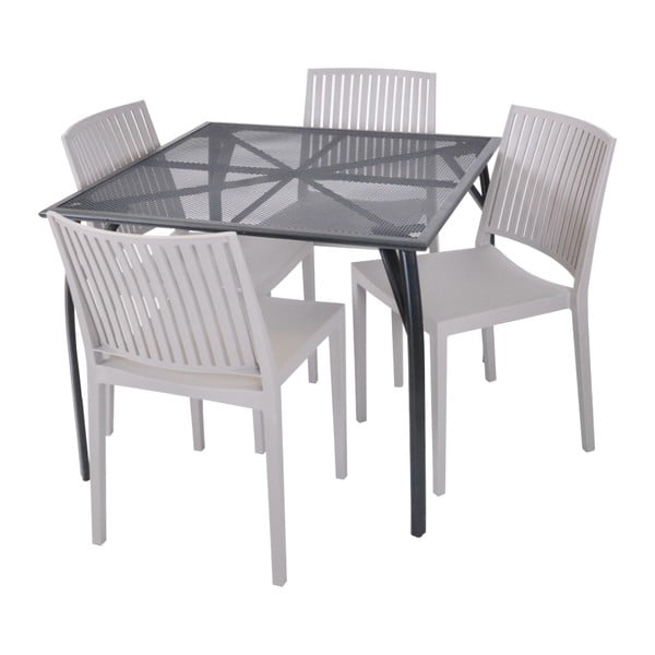 Bézs műanyag kerti szék Bars - Rojaplast-image-1