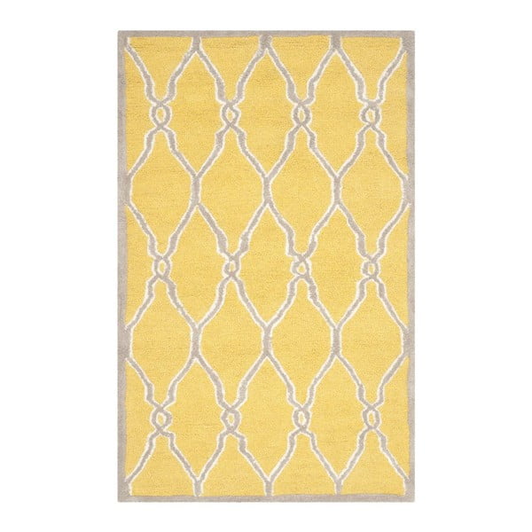 Augusta Yellow gyapjú szőnyeg, 91 x 152 cm - Safavieh