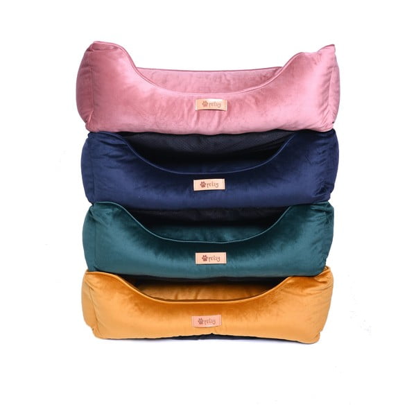 Rózsaszín bársony fekhely 65x50 cm Royal - Petsy-image-2