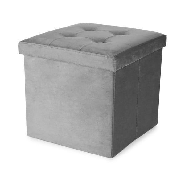 Szürke bársony puff – Compactor-image-2