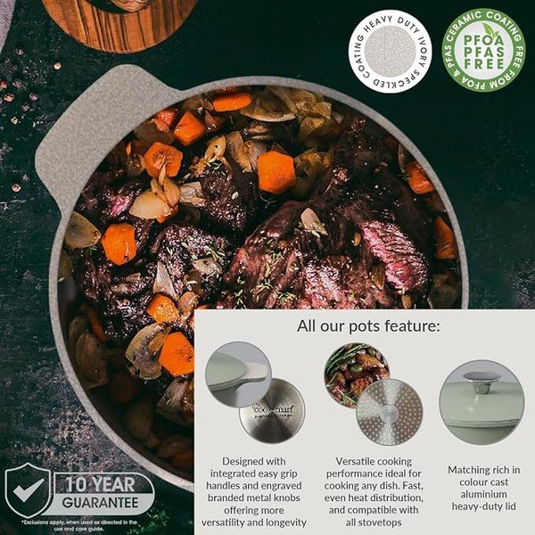 Lábas sütéshez fedővel 4 l Signature Range – Cooksmart ®-image-2