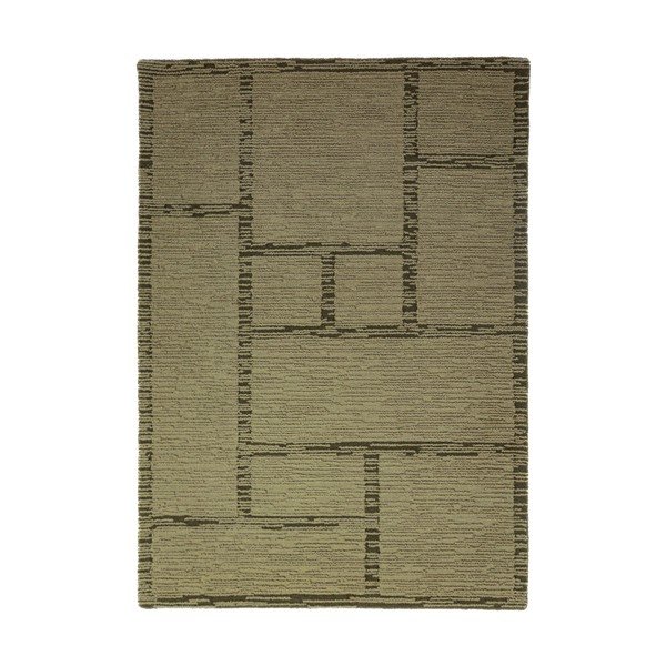Zöld kézi szövésű gyapjú szőnyeg 200x290 cm Harris Modula Wool – Flair Rugs