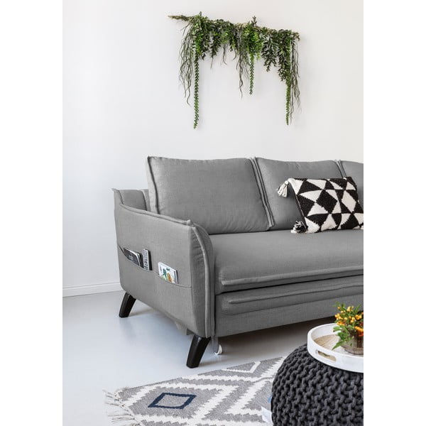 Charming Charlie szürke kinyitható sarokkanapé, jobb oldali - Miuform-image-3