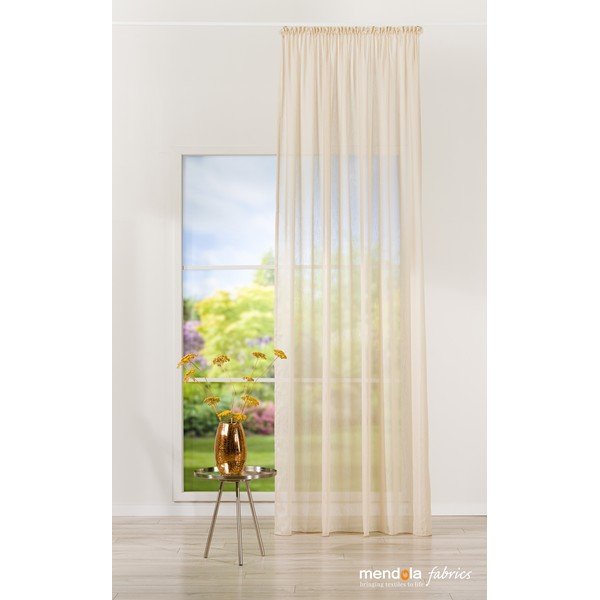 Aranyszínű átlátszó függöny 140x260 cm Lava – Mendola Fabrics-image-1