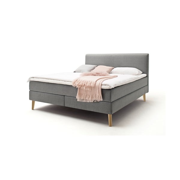Szürke-barna boxspring ágy 180x200 cm Greta – Meise Möbel-image-2
