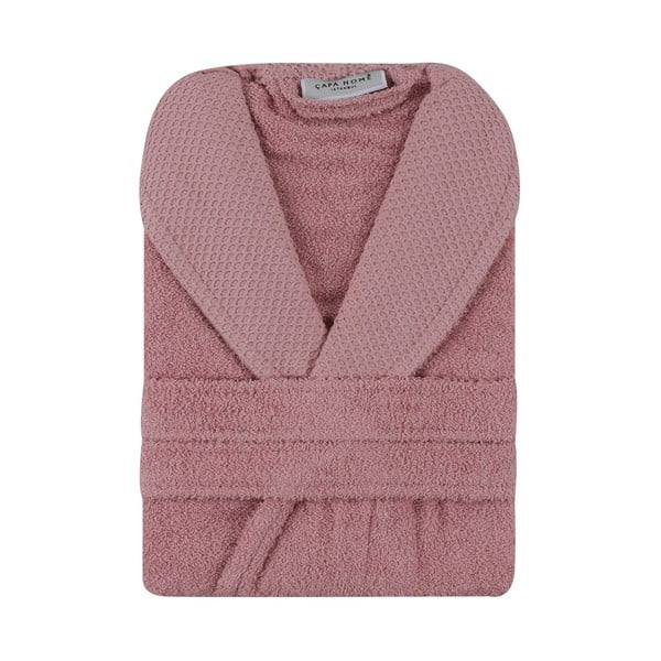Rózsaszín pamut fürdőköpeny XL Cappa – Foutastic