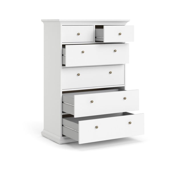 Fehér magas komód 96x140 cm Paris – Tvilum-image-4