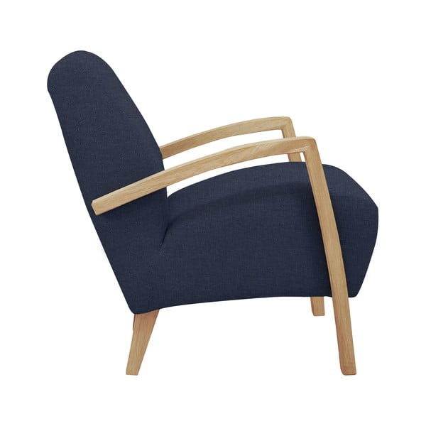 Luna sötétkék fotel világos lábakkal - Windsor & Co Sofas-image-2