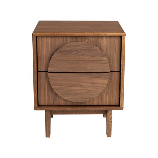 Barna éjjeliszekrény diófa dekorral Groove – Zuiver