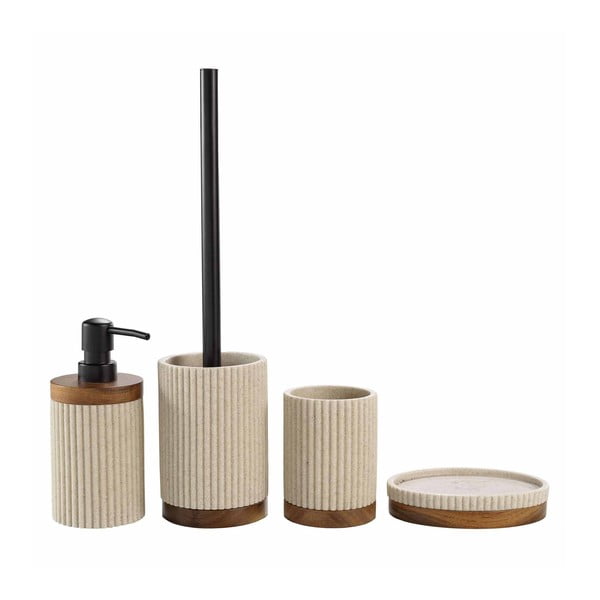 Bézs poligyanta fogkefetartó pohár Niagara – douceur d'intérieur-image-2