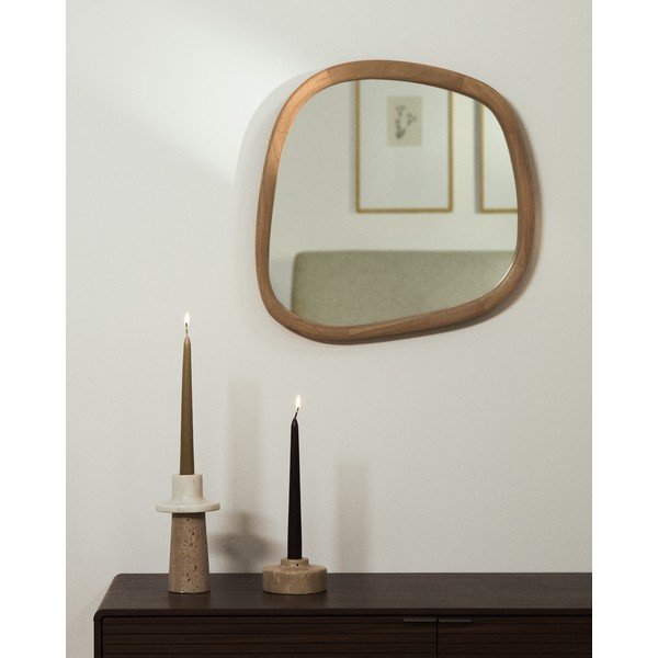 Fali tükör tömörfa kerettel 45,5x47 cm Alura – Kave Home-image-1