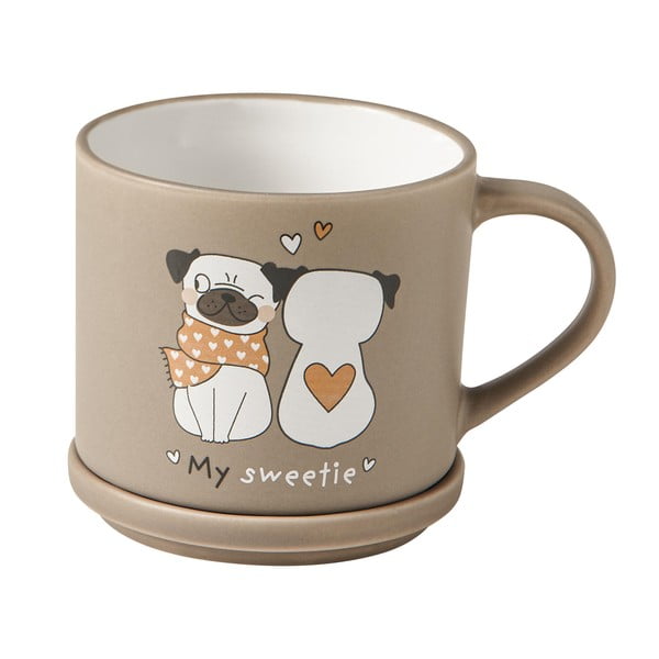 Bézs-világosbarna porcelán bögre szett 2 db-os 35 ml – Brandani-image-4