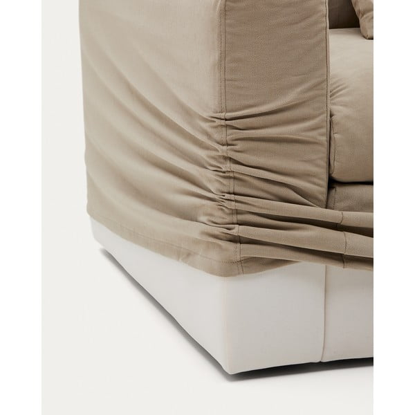 Bézs len kanapé 240 cm Nora – Kave Home-image-4