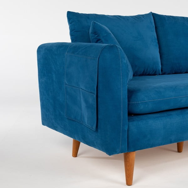 Sötétkék kanapé 215 cm Sofia – Balcab Home-image-1