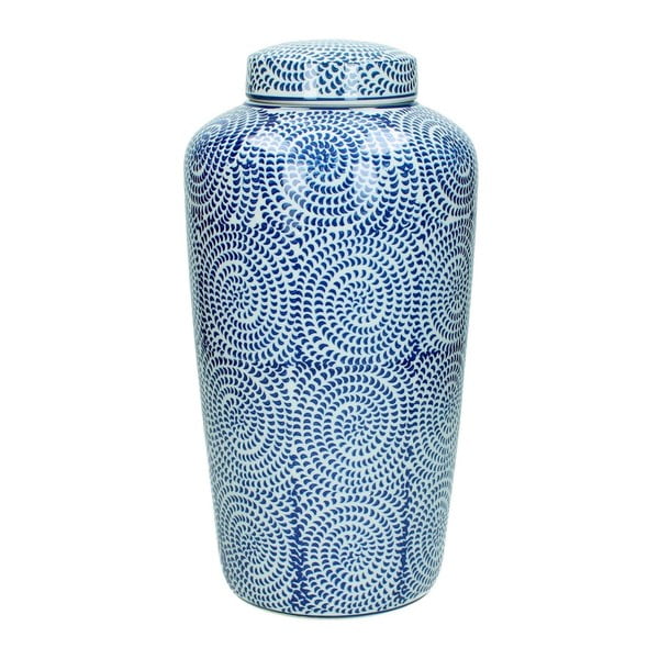 Kék porcelán váza, 36 cm - HF Living