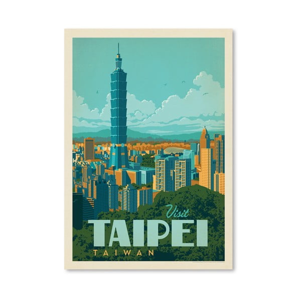 Taipei poszter, 42 x 30 cm - Americanflat