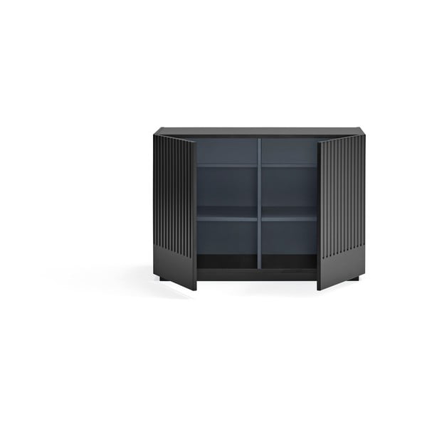 Fekete alacsony komód 100x70 cm Doric – Teulat-image-2