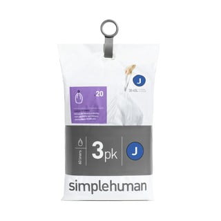 Szemeteszsák 60 db 45 l J - simplehuman