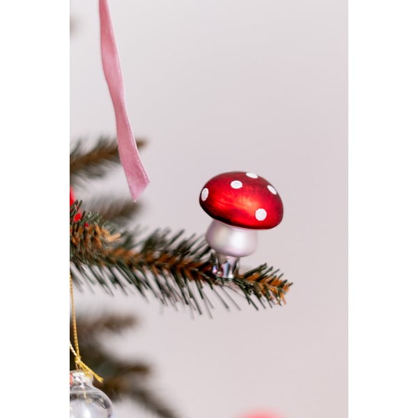 Üveg karácsonyfadísz készlet 4 db-os Mushroom – Sass & Belle-image-1