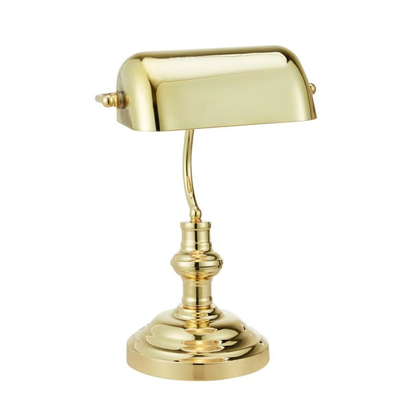 Sárgaréz színű asztali lámpa üveg búrával (magasság 42 cm) Bankers – Markslöjd