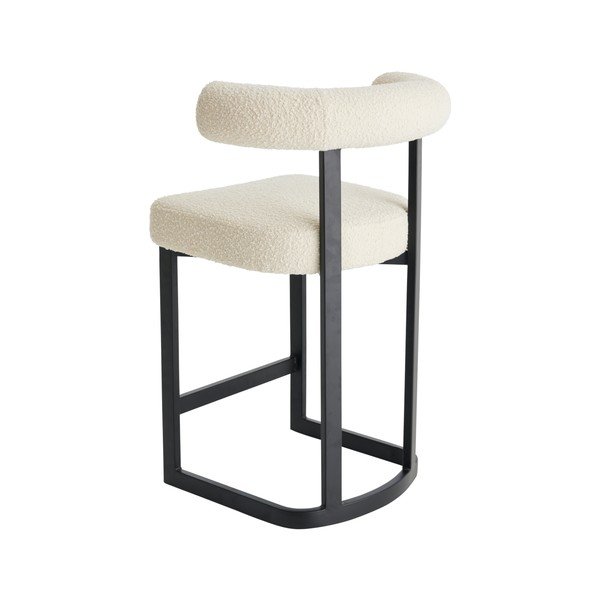 Fekete-fehér kárpitozott bárszék (ülésmagasság 66 cm) Parie – Ellos Home-image-3