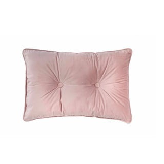 Velvet Button világos rózsaszín díszpárna, 40 x 60 cm - Tiseco Home Studio