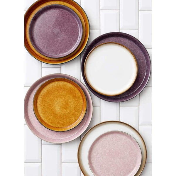 Rózsaszín-szürke kőedény tányér ø 27 cm Gastro Grey/Light Pink – Bitz-image-1