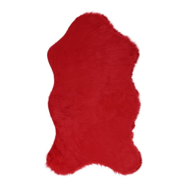 Pelus Red vörös műszőrme szőnyeg, 90 x 150 cm