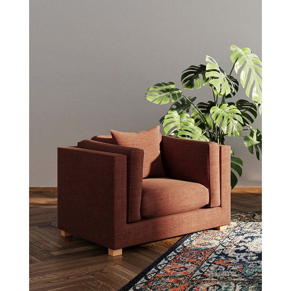 Téglavörös relaxációs fotel Pomo – Ame Yens-image-1