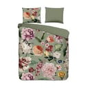 Zöld kétszemélyes-hosszabbított pamut-szatén ágyneműhuzat 200x220 cm Fiori – Descanso