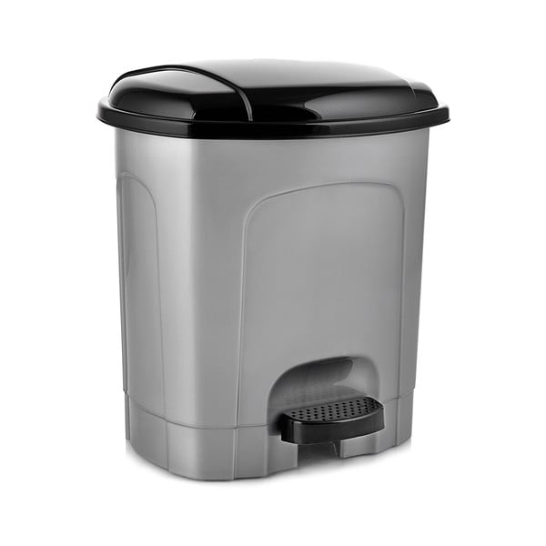 Szürke műanyag pedálos szemetes 3 l – Orion