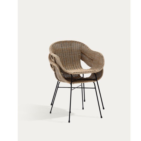 Natúr színű rattan kerti szék Eltiera – Kave Home-image-4