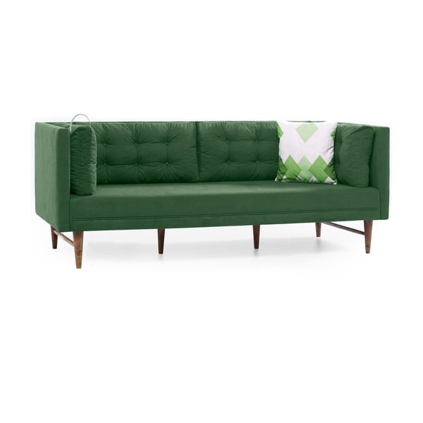 Home Eva zöld háromszemélyes kanapé - Balcab
