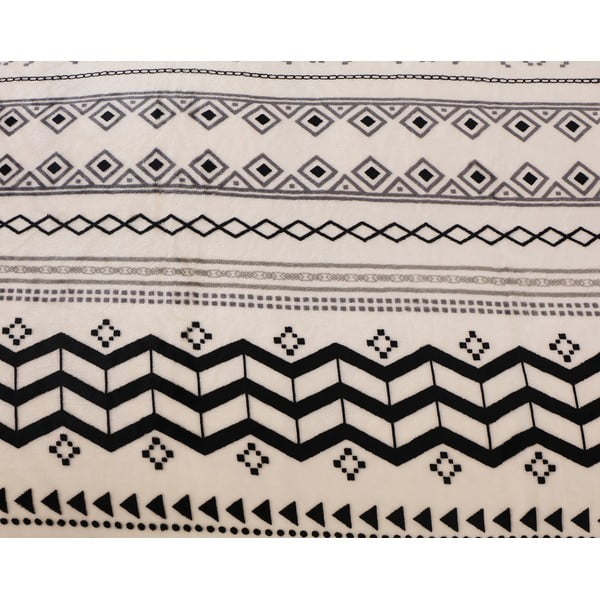 Fekete-krémszínű egyszemélyes mikroplüss ágyneműhuzat 140x200 cm – My House-image-2