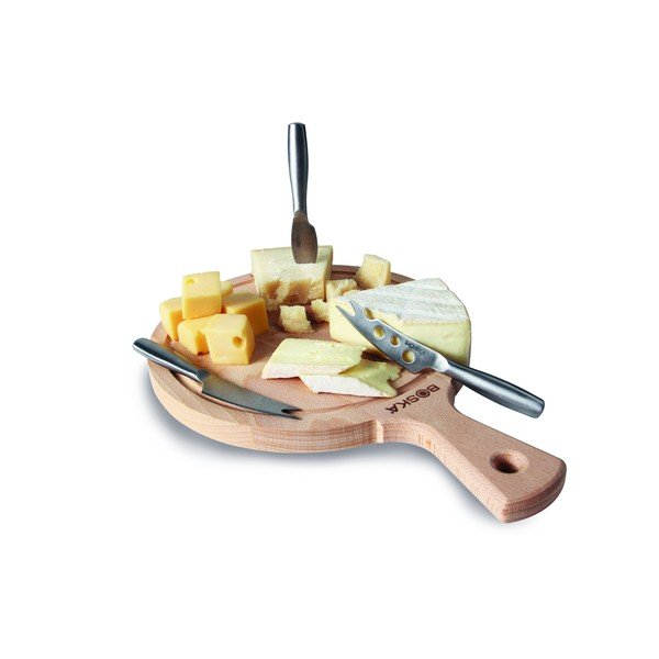 Cheese Set Amigo Round vágódeszka és 3 db sajtkés - Boska-image-1