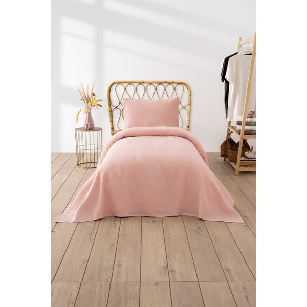 Rózsaszín ágytakaró 160x220 cm Waffle – Mijolnir