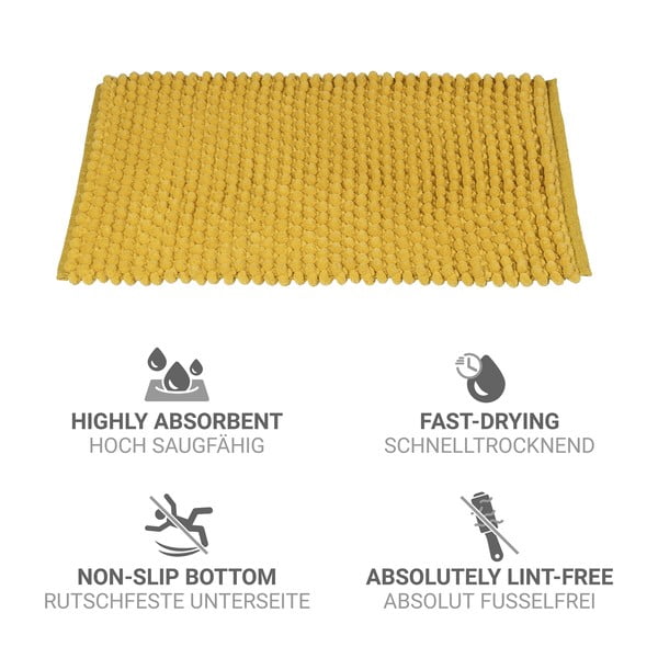 Sárga textil fürdőszobai kilépő 50x80 cm Solivo – Wenko-image-4