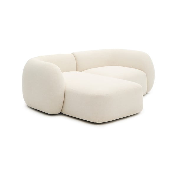 Krémszínű zsenília sarokkanapé (bal oldali-heverő résszel) Martina – Kave Home-image-2