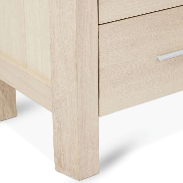 Natúr színű tálalószekrény tölgyfa dekorral 100x190 cm Paris – Furnhouse-image-3