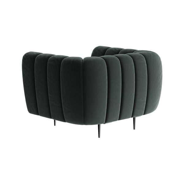 Shel sötétszürke bársony fotel - Ghado-image-3