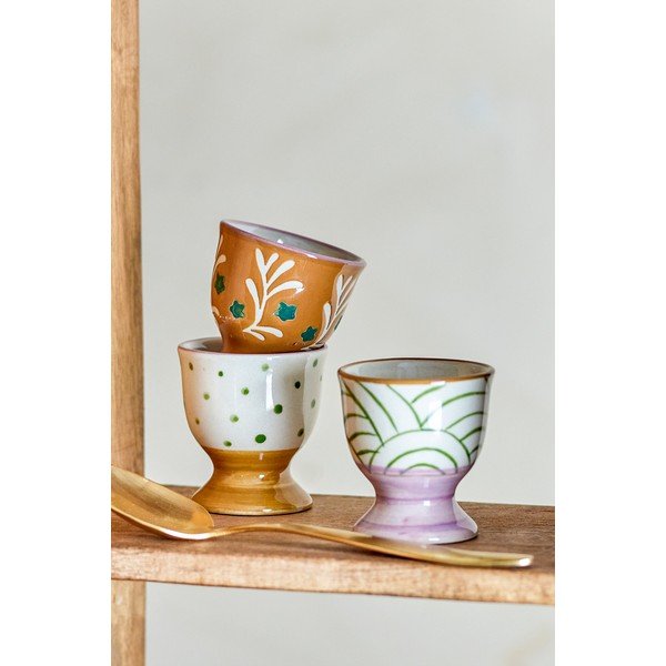 Agyagkerámia lágytojás tartó szett 3 db-os Vincent – Bloomingville-image-3