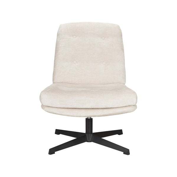 Krémszínű forgó fotel Kai – White Label-image-1