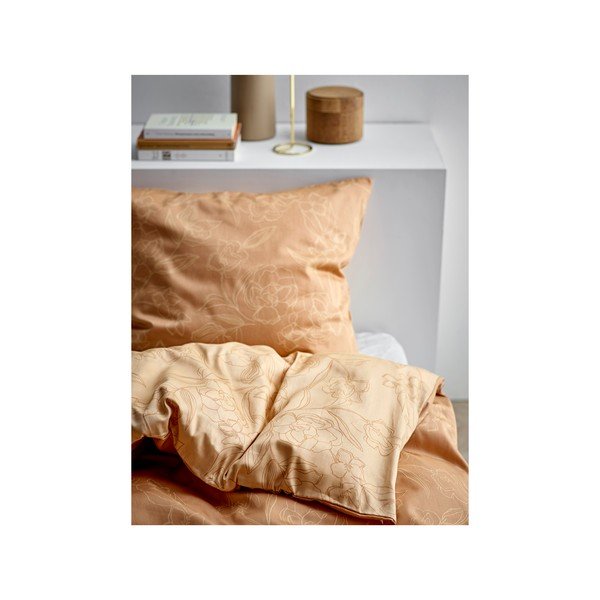 Organic Infinity narancssárga organikus pamut-szatén ágyneműhuzat, 140 x 200 cm - Södahl-image-1