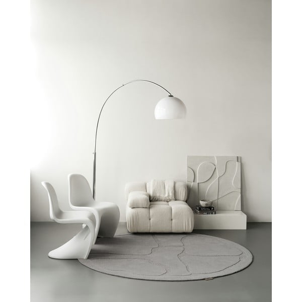 Szürke gyapjú kerek szőnyeg ø 133 cm Morphic Organica – Agnella-image-4