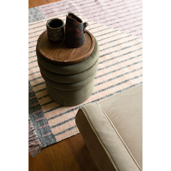 Rózsaszín-barackszínű pamut szőnyeg 160x230 cm Hampton – Dutchbone-image-2