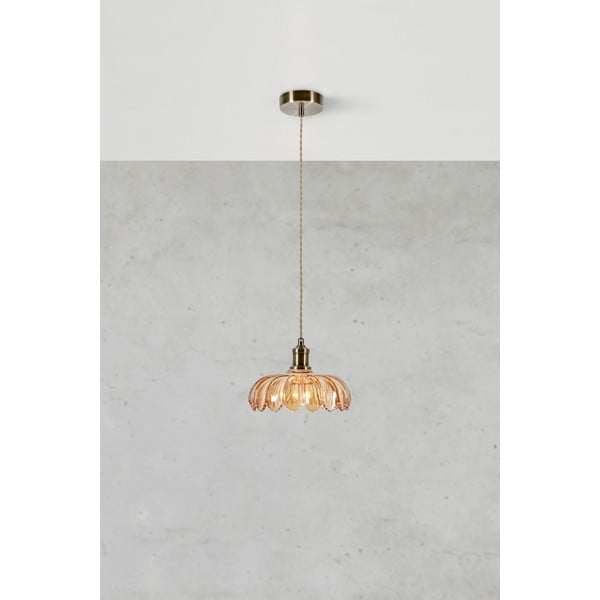 Sárgaréz színű-borostyán színű függőlámpa üveg búrával ø 25,5 cm Kurage – Markslöjd-image-2