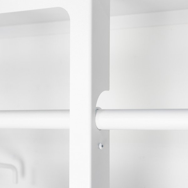 Fehér acél fali fogas polccal 100 cm Luno Large – Spinder Design-image-4