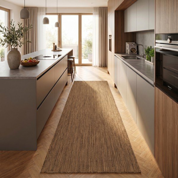 Barna kültéri-beltéri futószőnyeg 80x250 cm Mira 1450 – Ayyildiz Carpets-image-1